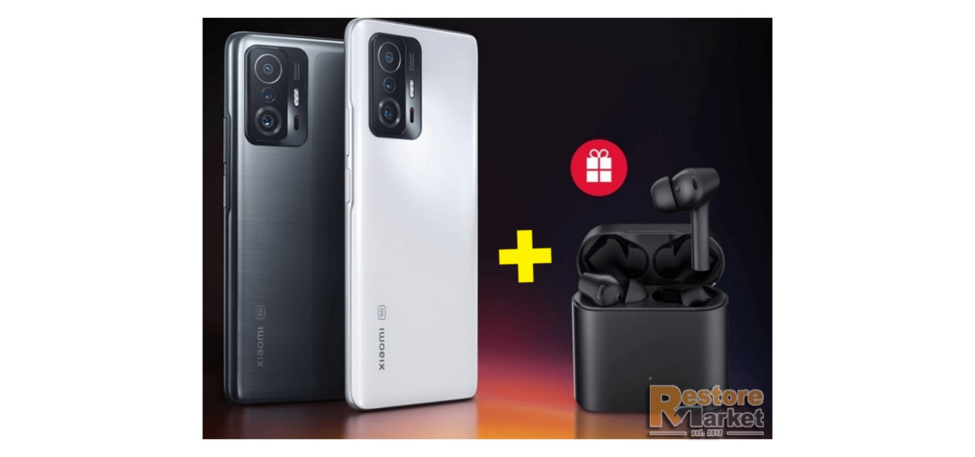 Смартфон Xiaomi 11T + Наушники Xiaomi Mi True Wireless Earphones 2 Pro  {новый} {256ГБ, 8ГБ, 108МП, 5000mah, 2SIM, серый}