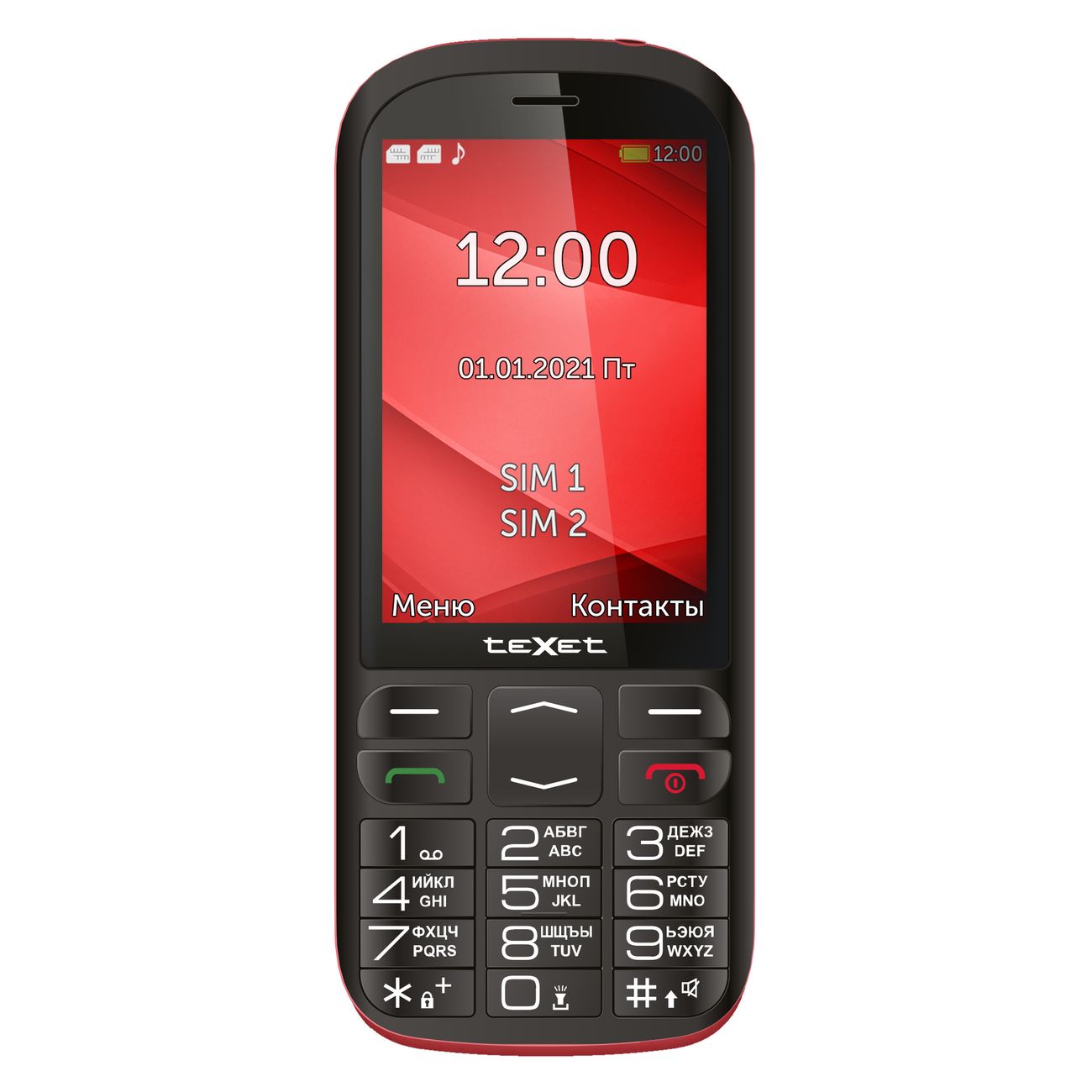 Сотовый телефон Texet TM-B409 {витринный} {2SIM, черный} BT, FM, micro SD,  1800 мА*ч – Restore Market